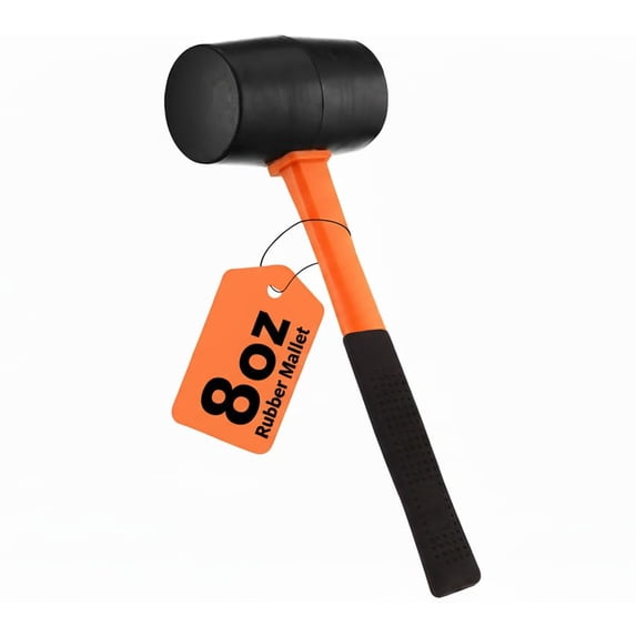 25mm Small Rubber Mallet Hammer Rubber Hammer with Non-Slip Grip and Dual Heads (Polyurethane & PVC) for Craft, Tile, Jewelry, and Furniture Assembly