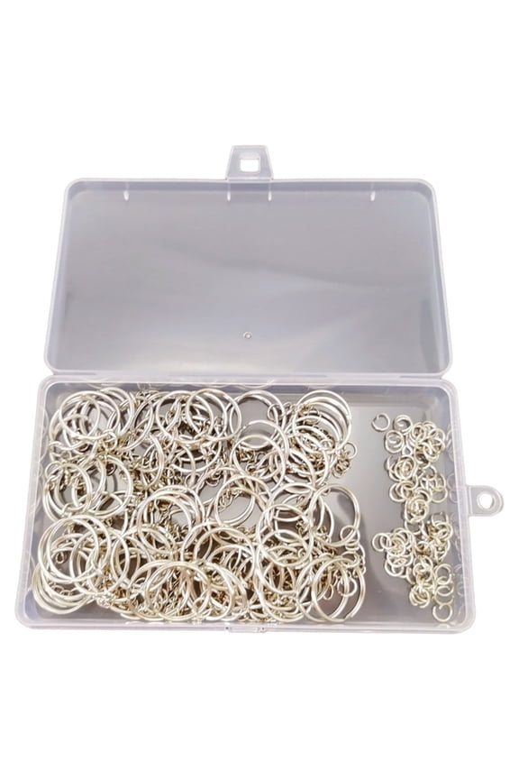 25mm Split Keyrings with Chain Silver Color Keychain Key Chains Rings with Open Jump Rings Connector DIY Jewelry Making