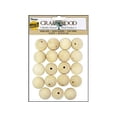 thumbnail image 1 of 25mm Wooden Beads: Round, Natural, 19 pack, 1 of 1
