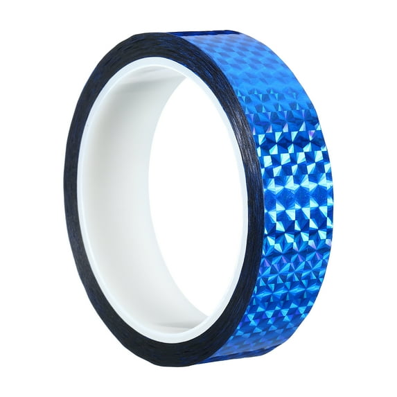 25mm x 50m Prism Tape, Holographic Reflective Self Adhesive for DIY Art Craft Wrapping Decoration, Blue