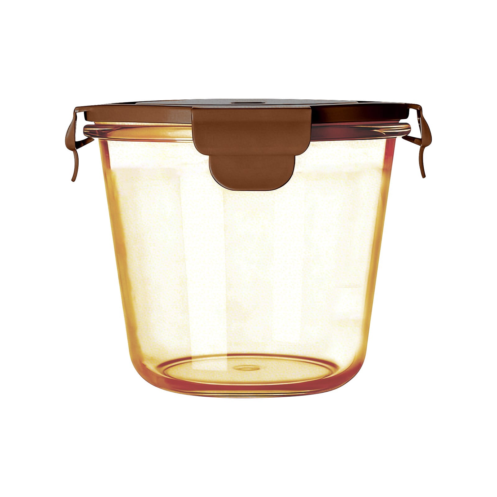 25oz Glass Soup Storage Containers with Airtight Lids, Round Durable Glass Food Prep Bowls Meal Prep Containers for Lunch Salad Leftovers Microwave Freezer Oven Dishwasher Safe, 1Pc(Brown,5x5x4.5")