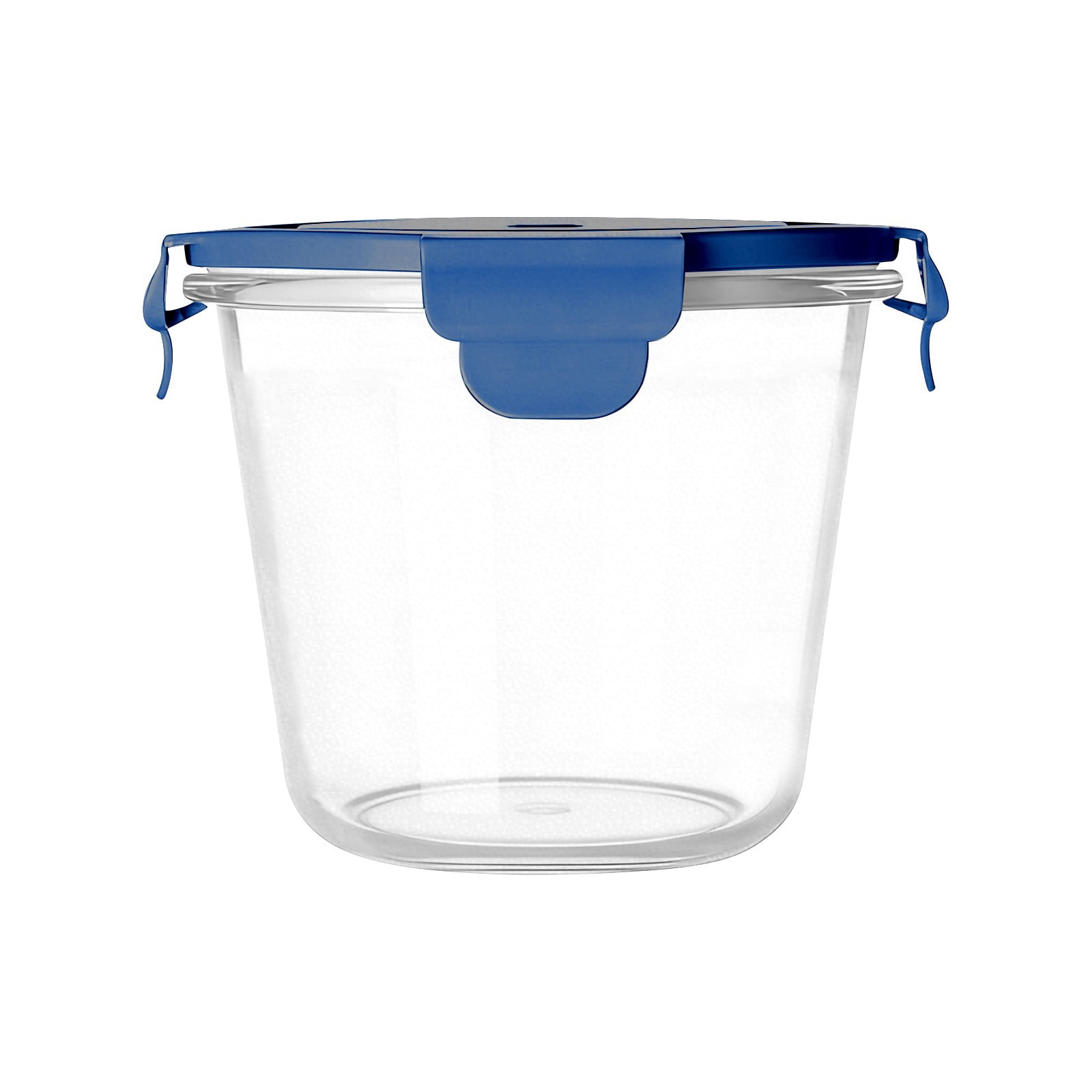 25oz Glass Soup Storage Containers with Airtight Lids, Round Durable Glass Food Prep Bowls Meal Prep Containers for Lunch Salad Leftovers Microwave Freezer Oven Dishwasher Safe, 1Pc(Blue,5x5x4.5")