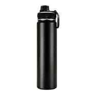 Bitrel 25oz Water Bottle with Handle, 304 Stainless Steel Double Wall Vacuum, Leak Proof Wide Mouth Sports Bottle, BPA Free, Keep Hot & Cold, Black