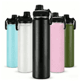 thumbnail image 1 of Boyun Daj 25oz Water Bottle with Handle, 304 Stainless Steel Double Wall Vacuum, Leak Proof Wide Mouth Sports Bottle, BPA Free, Keep Hot & Cold, Black, 1 of 6