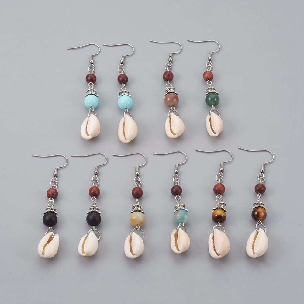 7.5 Carats Natural Gemstone Dangle Earrings - Your Choice of Gemstone
