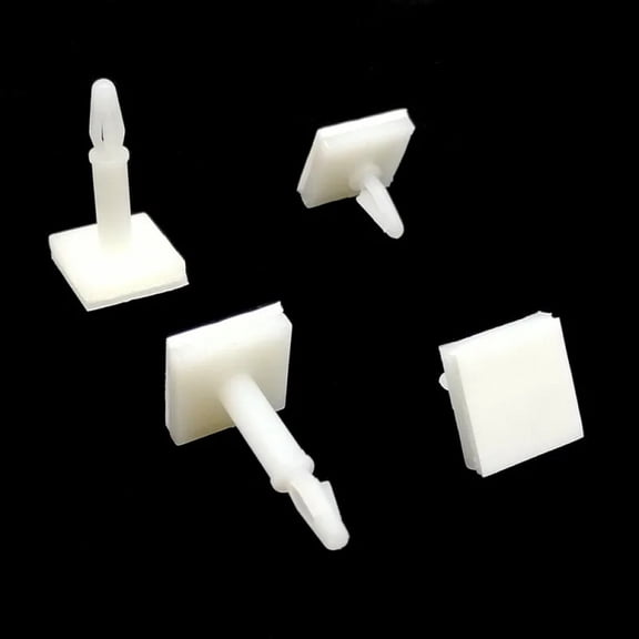 25pc Nylon Plastic Standoff Spacer Stick with Adhesive Glue Insert Lock Clip on Snap in Fixed Support Bolt PCB Board 3mm Hole