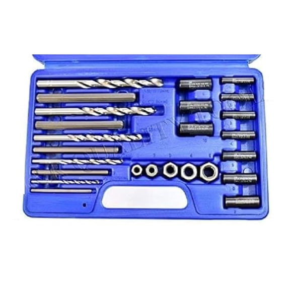 25pc Screw Extractor Drill & Set Extracts Broken Screws Bolts Fasteners