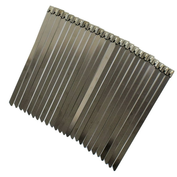 25pc Stainless Steel Metal Cable Ties Zip Ties 200mm x 7.9mm