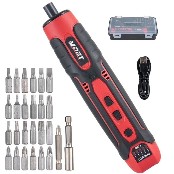 25pc T-Handle Screwdriver Set - Multi Bit Screwdriver Kit (Phillips, Pozi, Slotted, Hex, Torx) & 6pc Precision Bits + 2-in-1 T-Type (Black -25 pieces)