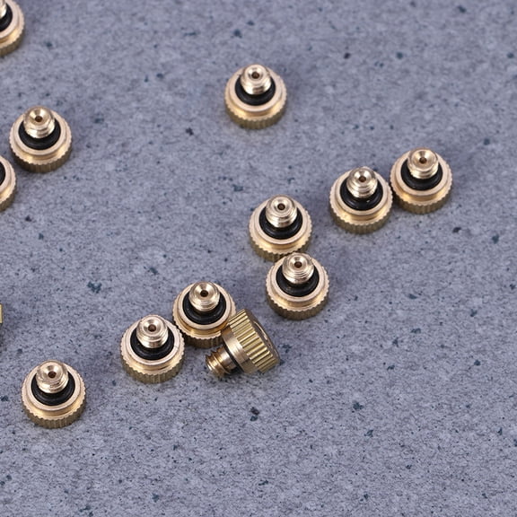 25pcs 0.4mm Brass Misting Nozzle Atomizing Spray Mister Nozzle (Yellow)