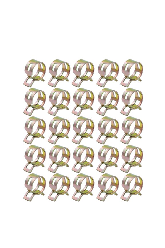 25pcs 12mm Auto Car Fuel Line Spring Clips Water Pipe Air Tube Clamps Hose Fastener