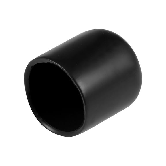 25pcs 17mm Round Black Vinyl End Cap Screw Thread Protectors Rubber Cover Caps