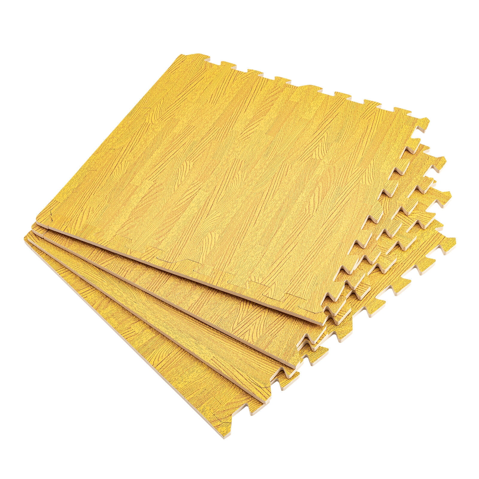 25pcs 24x24in Puzzle Mat Interlocking Foam Tiles, 10mm Thick Wood Grain EVA Foam Tiles 97 Sq Ft Wood Grain