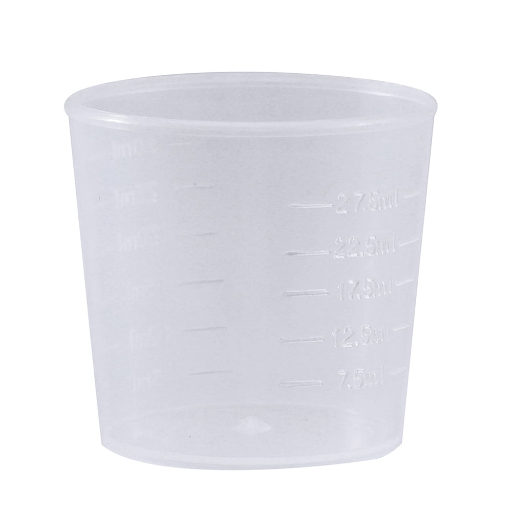 25pcs 30ml Plastic Graduated Cups Measuring Scale Cups Transparent