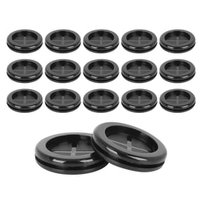 25pcs 35mm Rubber Grommet Double Side O Ring Electric Cable Protector Black for Car