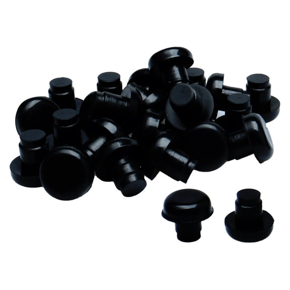 25pcs 8mm Black Stem Bumpers Glide, Patio Outdoor Furniture Glass Table Top