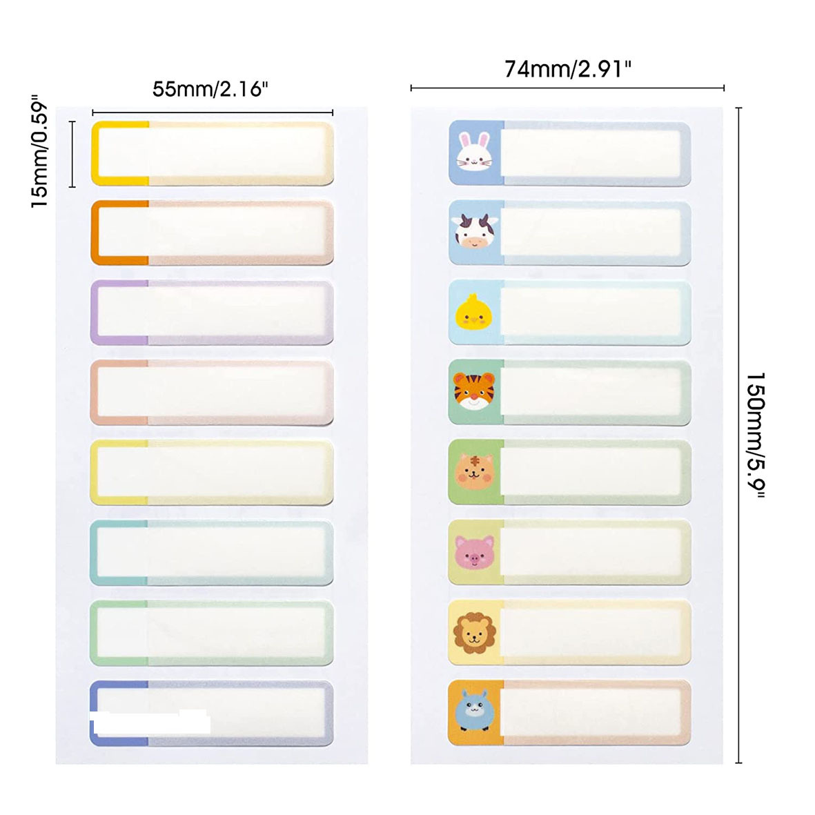 25pcs Adhesive Name Labels Colorful Name Stickers Daycare Name Labels