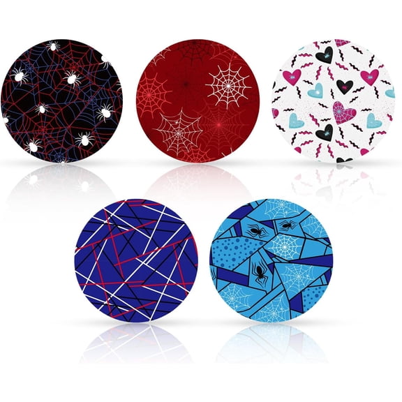 25pcs Adhesive Patches for Libre 2 and Libre 3, Waterproof Sensor Covers Breathable Sweatproof Pre-Cut Monitor Sticker Spiders Cobwebs Print Tape Long Lasting, No Glue in The Center