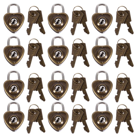 jojofuny Heart Padlocks For Couples Wish Lock Travel 25Pcs 1.2X0.8X0.4In