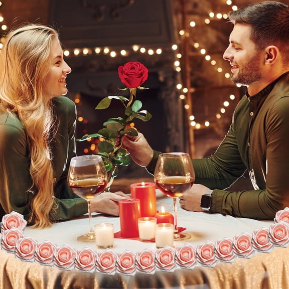 25pcs Artificial PE Foam Roses for Wedding Bouquet, Valentine's Day Gift, DIY Floral Arrangement, Long Lasting Faux Flowers, Romantic Home Decor