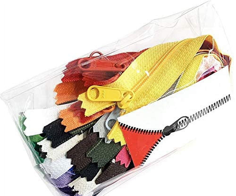 25pcs Assorted Colors - YKK #4.5 Coil Handbag Long Pull Zippers - Made in The United States (60" Inches)