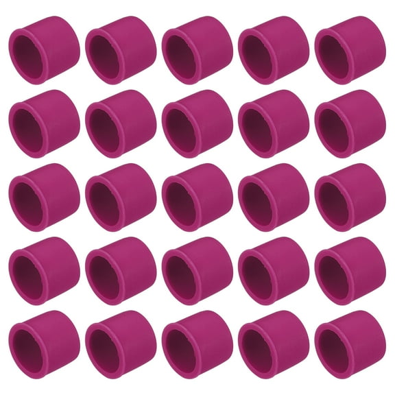 25pcs Auto RCA Port Duct Covers Cap Silicone Plugs Protector for DVD VCD TV Auto Video RCA Male Plug, Rose Red