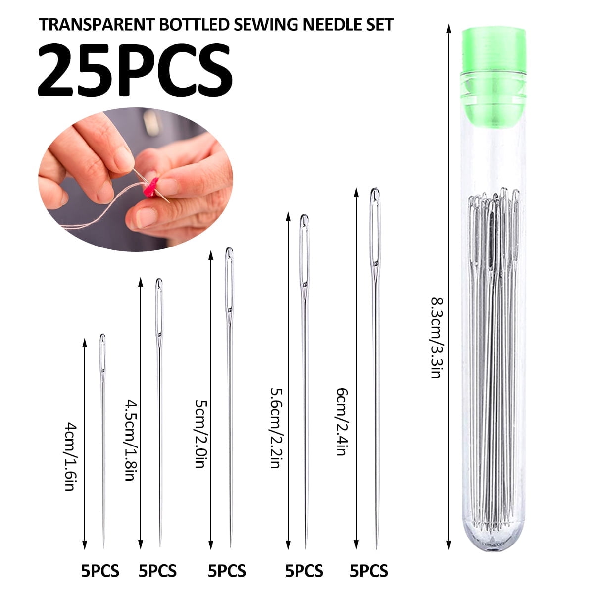 25pcs Big Eye Stitching Needles Set with Storage Zambia Ubuy
