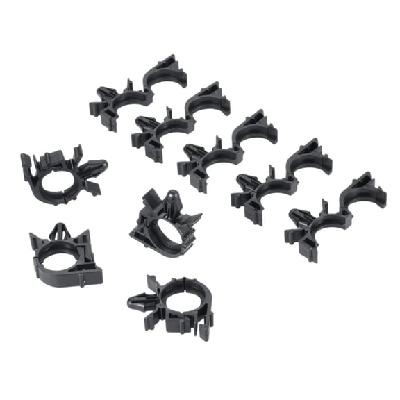 25pcs Black Nylon Car Wire Loom Routing Clips Inside Diameter 14.2mm Auto Fasteners 1/2 I.D. 11/16 O.D Replaces For GM 8911472