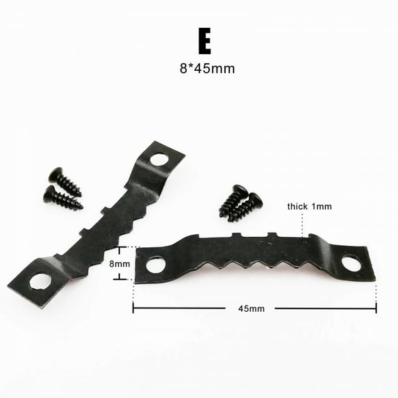 25pcs Black Triangle D-Ring Sawtooth Hanging Picture Photo Frame Hanger Art Work Oil Painting Mirror Saw Tooth Hook With Screws
