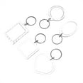25pcs Blank Keyrings Photo Insert Keychain Picture Frame Photo Frame