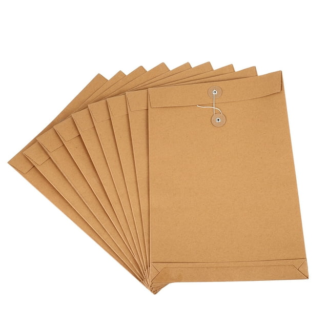 25pcs Blank Kraft Paper Portfolio Paper Organizer Holder Document Carrier Bag Case Letter Size