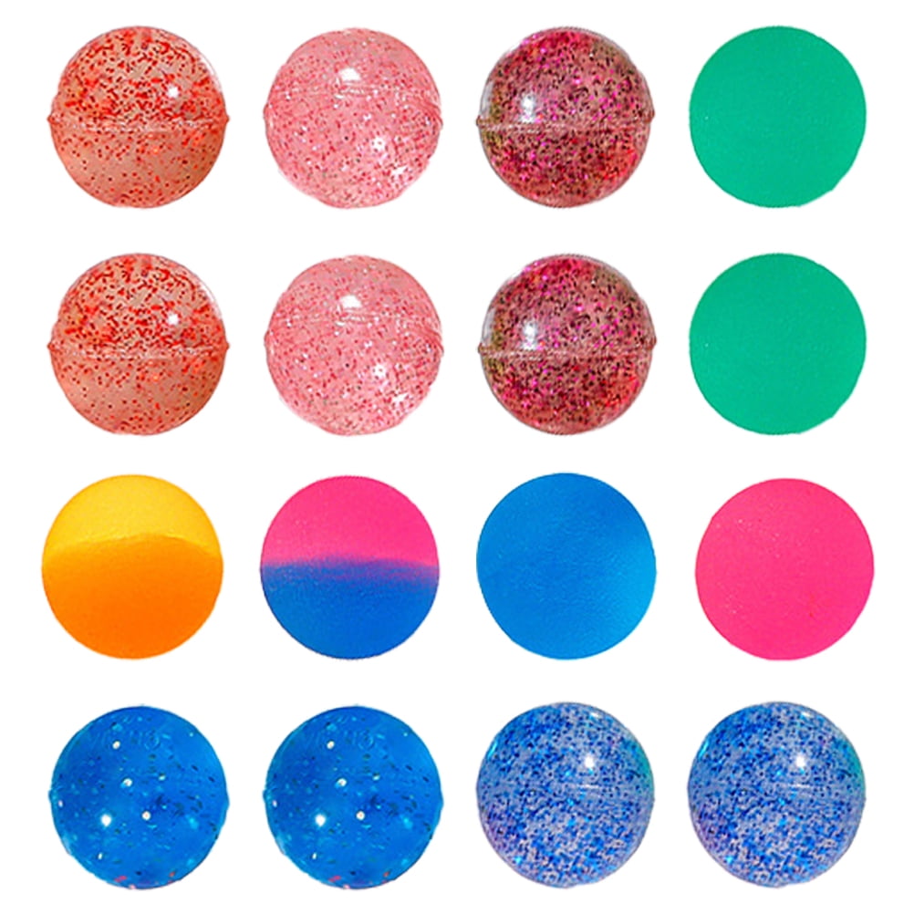 25pcs Bouncy Balls Party Favors for Kids Bright Assorted Color Elastic Bouncy Balls