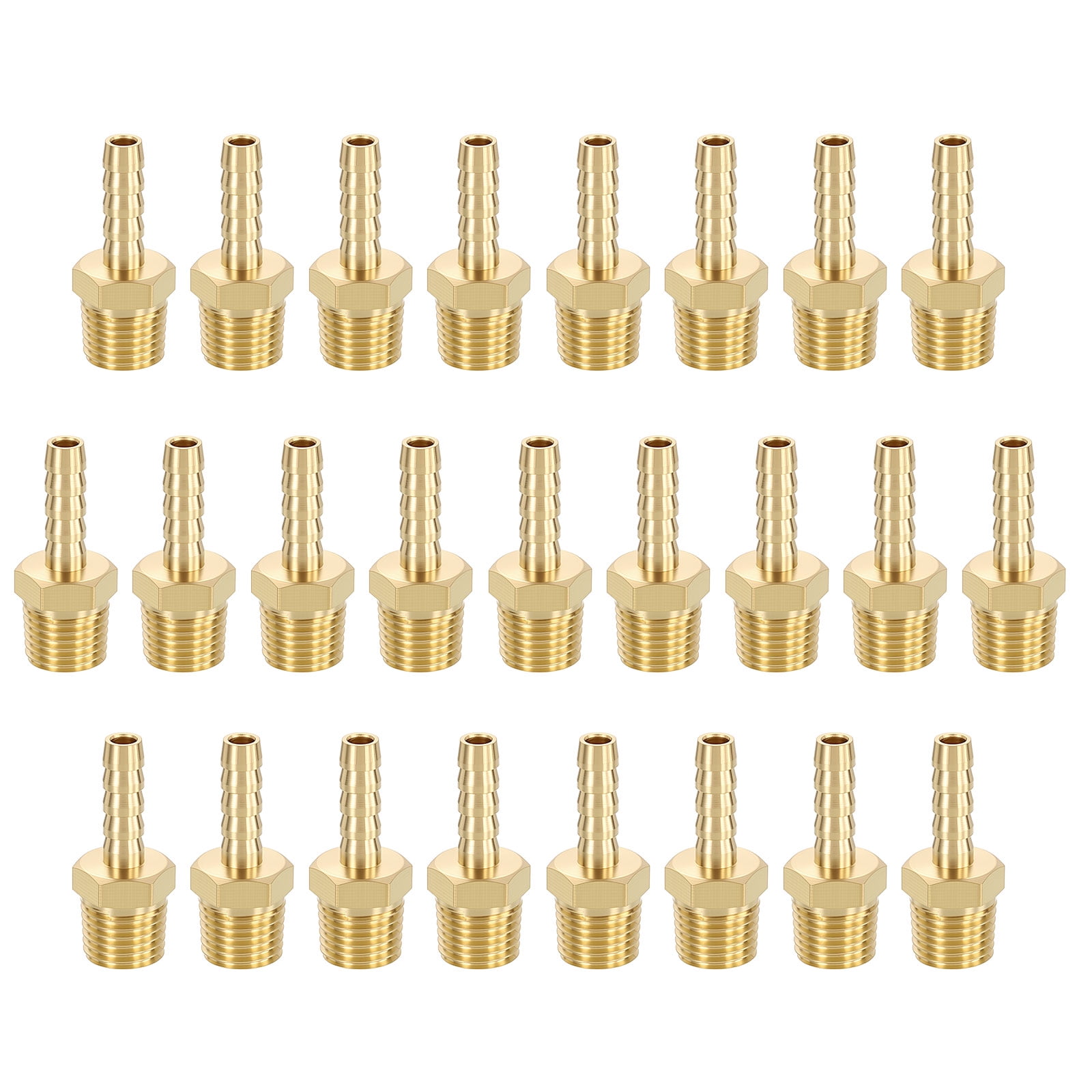 Ottone Tubo Barb Raccordo Gomito 3/8"x1/4 NPT Maschio - Foto 2