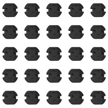 25pcs Child protection Socket covers Socket protection Socket security Black