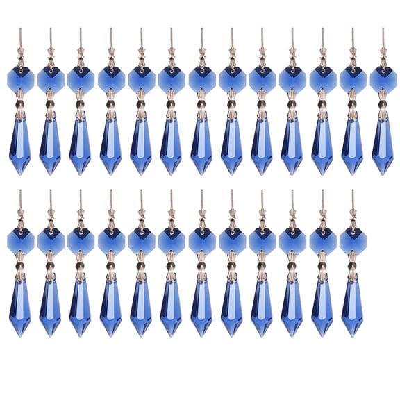 25pcs Crystals Ornament Colorful Rainbow Maker Crystal Chandelier Prisms Icicle Drop Pendants