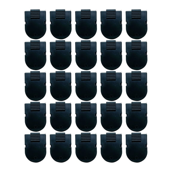 25pcs Cubicle Clips Partition Hook for Walls,Push Pin Clips for Bulletin Board, Cubicle Accessories Fabric Partition Panel Wall Clip for Hanging Photos, Notes, Memos, Data Cables(Black,1.2x0.9")