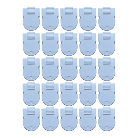 25pcs Cubicle Clips Partition Hook for Walls,Push Pin Clips for Bulletin Board, Cubicle Accessories Fabric Partition Panel Wall Clip for Hanging Photos, Notes, Memos, Data Cables(White,1.2x0.9")