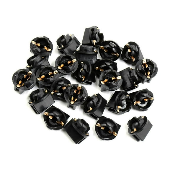 25pcs DC 12V T10 Twist Base Socket Wedge Light Bulb Holder for Car Instrument Dash