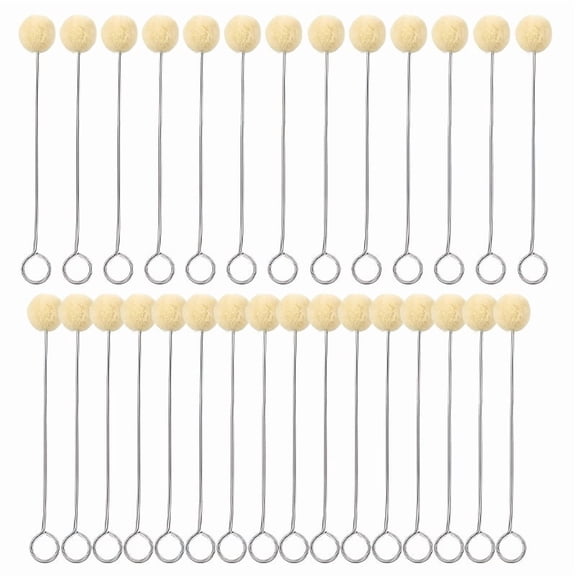 25pcs Daubers Ball Brush Leather Dye Tool with Metal Handle for Leather Dyes DIY Crafts