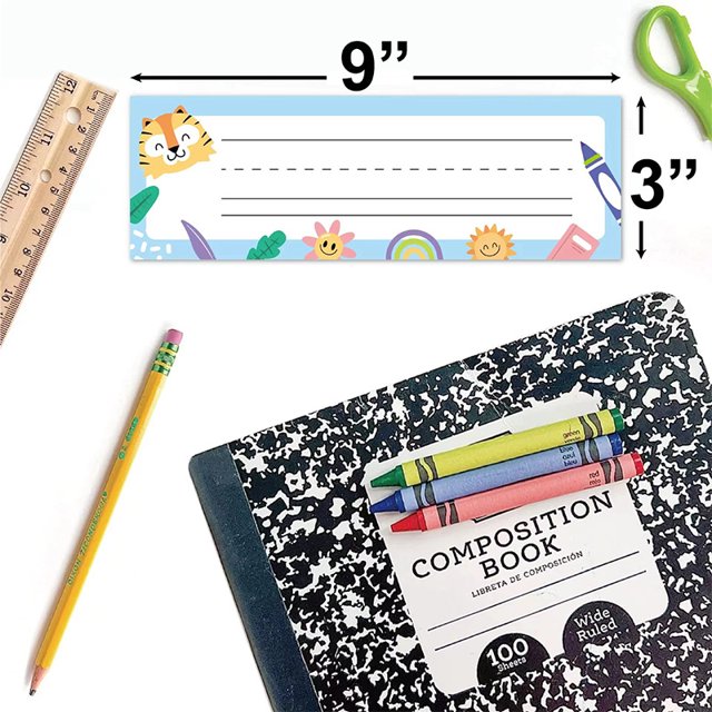 25pcs Desk Nameplate Desk Name Tag Classroom Desk Name Sticker