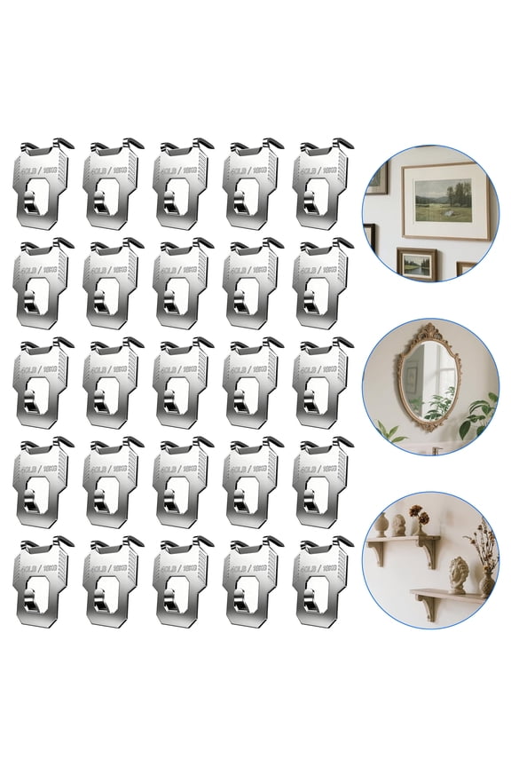 25pcs Drywall Picture Hangers, EEEkit Heavy Duty Wall Hooks for Frames, Mirrors & Art, Holds 40 lbs