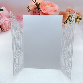 25pcs Elegant Glitter Laser Cut Wedding Invitations - Customizable for Weddings, Anniversaries, and Celebrations