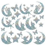 25pcs Fairy Window Clings Anti-Collision Butterfly Rainbow Window Glass Alert Stickers