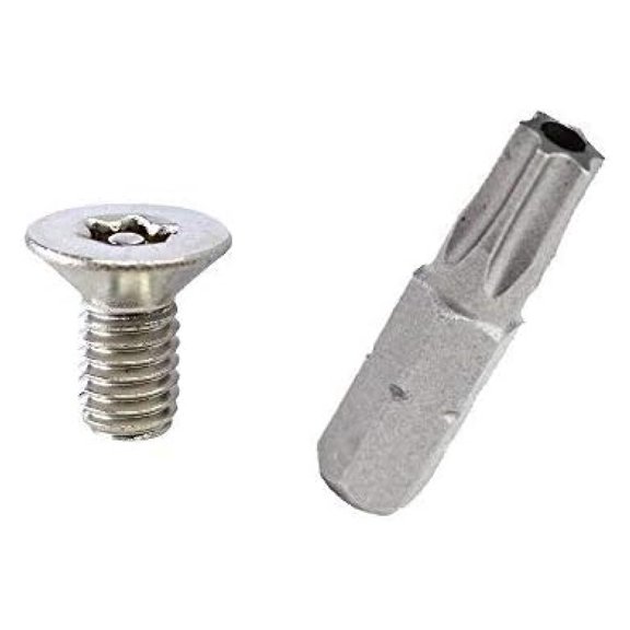 (25pcs) Flat Head Tamper Proof Screws M3X6 Stainlesss Steel Security Screw Torx 10 with Pin, Bit Included SFT3X6SS