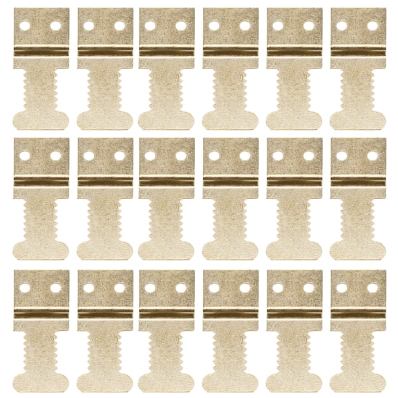 FONDOTIN 25Pcs Heavy Duty Picture Hangers Khaki Metal Frame Hooks for Home Hanging