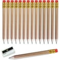 25pcs Golf Pencils with Eraser Pre sharpened Hexagon half Wooden