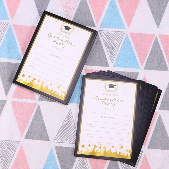 25pcs Graduation Party Invitation Cards with Envelopes - Graduation Celebration Supplies and Party Favors
