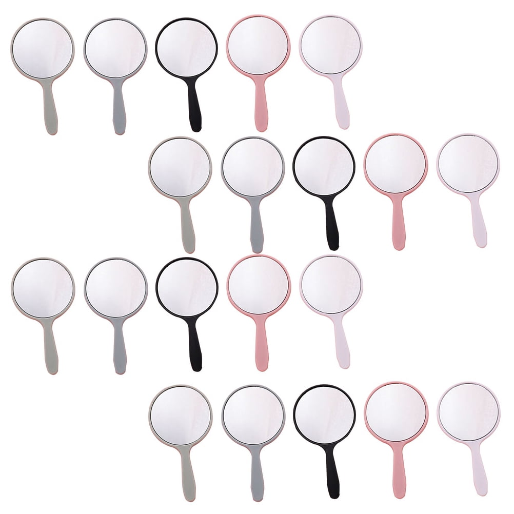 25pcs Handheld Hand Mirror Bulk Compact Travel Makeup Mirror Portable
