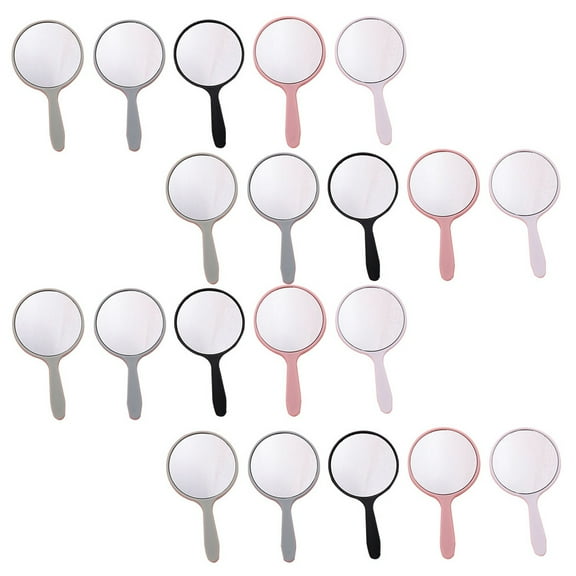25pcs Handheld Hand Mirror Bulk Compact Travel Makeup Mirror Portable ersonal Mirror Small Vanity Mirror with Handle for Girl Gift