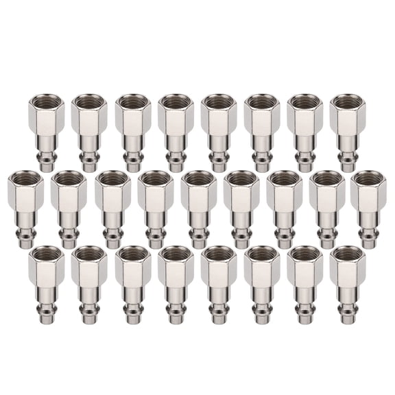 25pcs Industrial Air Plug 1/4" NPT Female High Flow Quick Connect Air Fittings Air Compressor Accessories